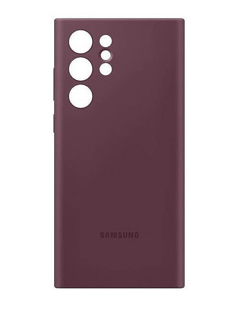 Оригинален Силиконов Калъф за Samsung S22 Ultra, Silicone Cover Case EF-PS908TEE, Бордо (2)