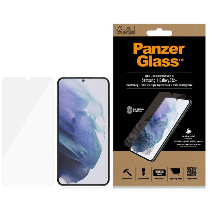 Стъклен Протектор за Samsung S22, PanzerGlass Fingerprint, Прозрачен (2)