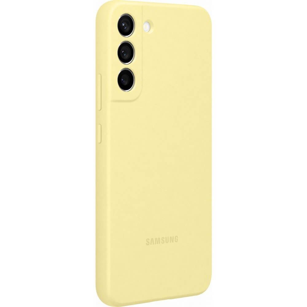 Оригинален Силиконов Калъф за Samsung S22, Silicone Cover Case EF-PS901TYE, Жълт (3)