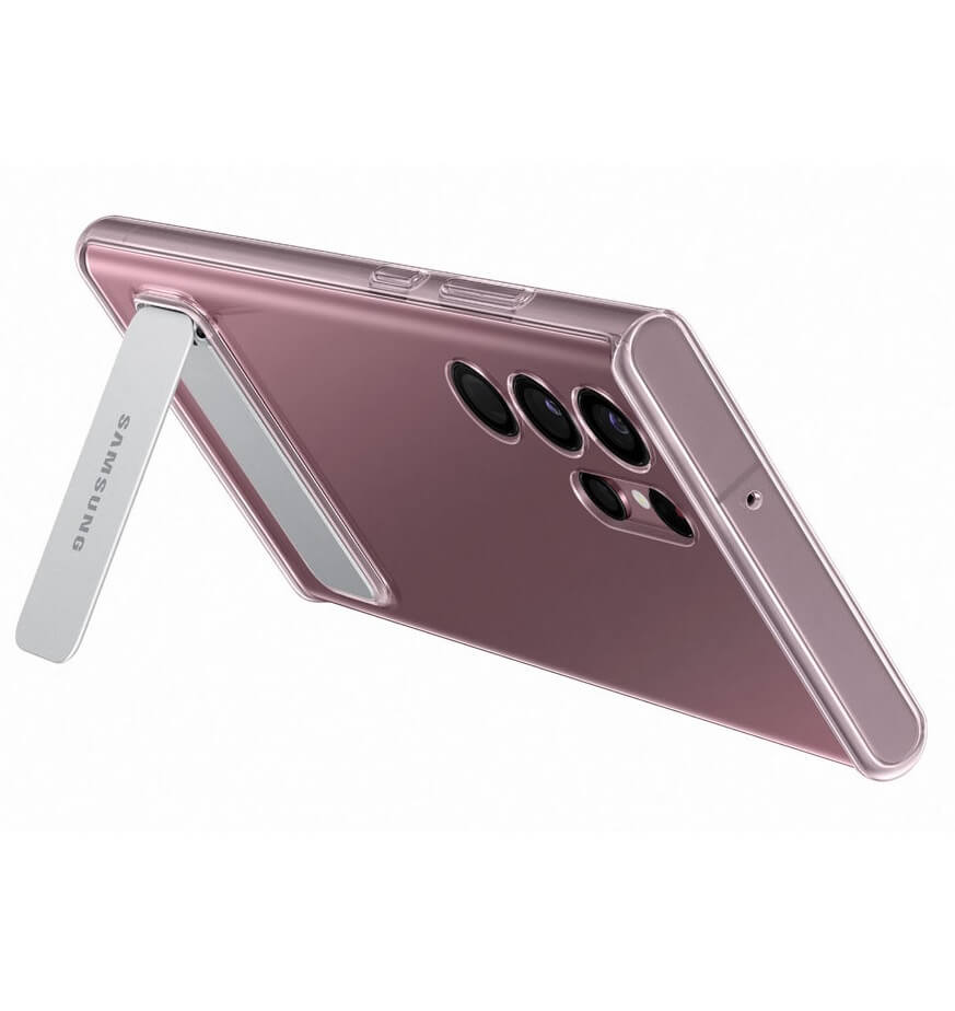 Оригинален Калъф за Samsung S22 Ultra, Clear Standing Cover Case EF-JS908CTE, Прозрачен (3)
