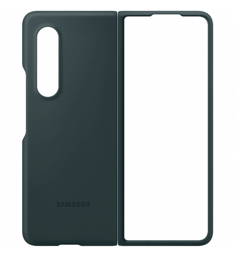 Оригинален Силиконов Калъф за Samsung Z Fold 3, Silicone Cover Case EF-PF926TGE, Зелен (3)