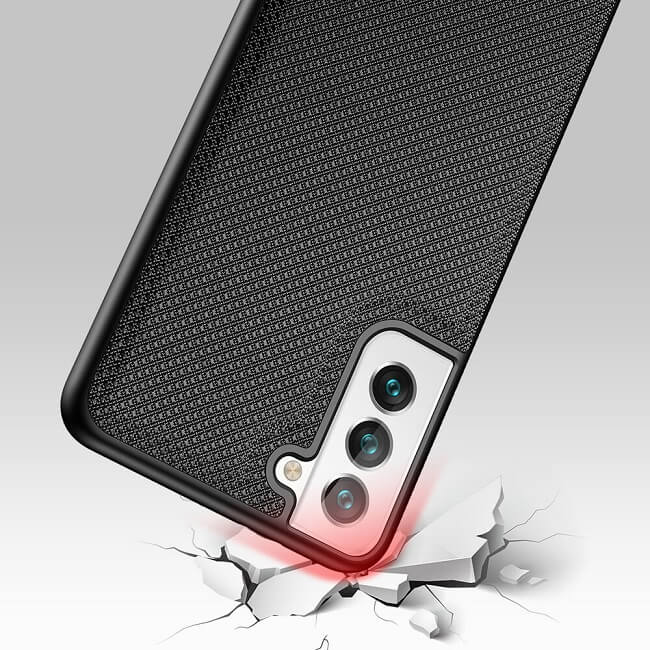 Калъф с Текстилен Ефект за Samsung S22, Dux Ducis Fino Case, Черен (4)