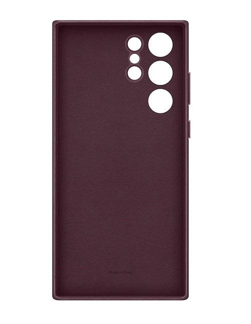 Оригинален Кожен Калъф за Samsung S22 Ultra, Leather Cover Case EF-VS908LE, Бордо (4)