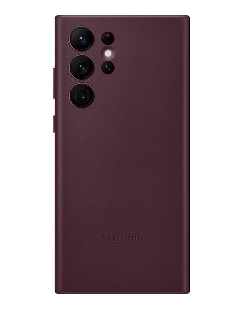 Оригинален Кожен Калъф за Samsung S22 Ultra, Leather Cover Case EF-VS908LE, Бордо