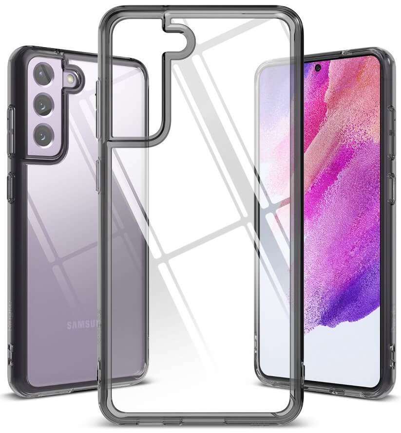Противоударен Хибриден Калъф за Samsung S21 FE, Ringke Fusion Case, Сив