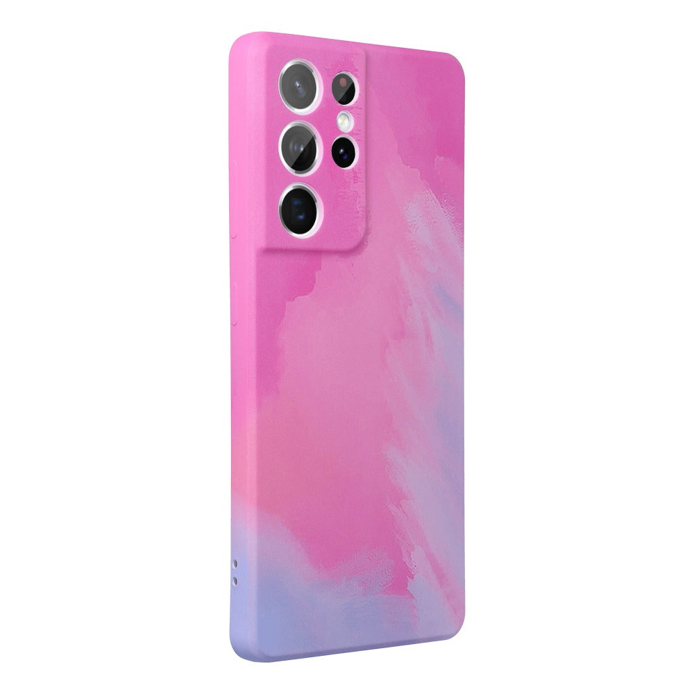 Силиконов Калъф за Samsung S21 Ultra, Printing Pop Case, Розов