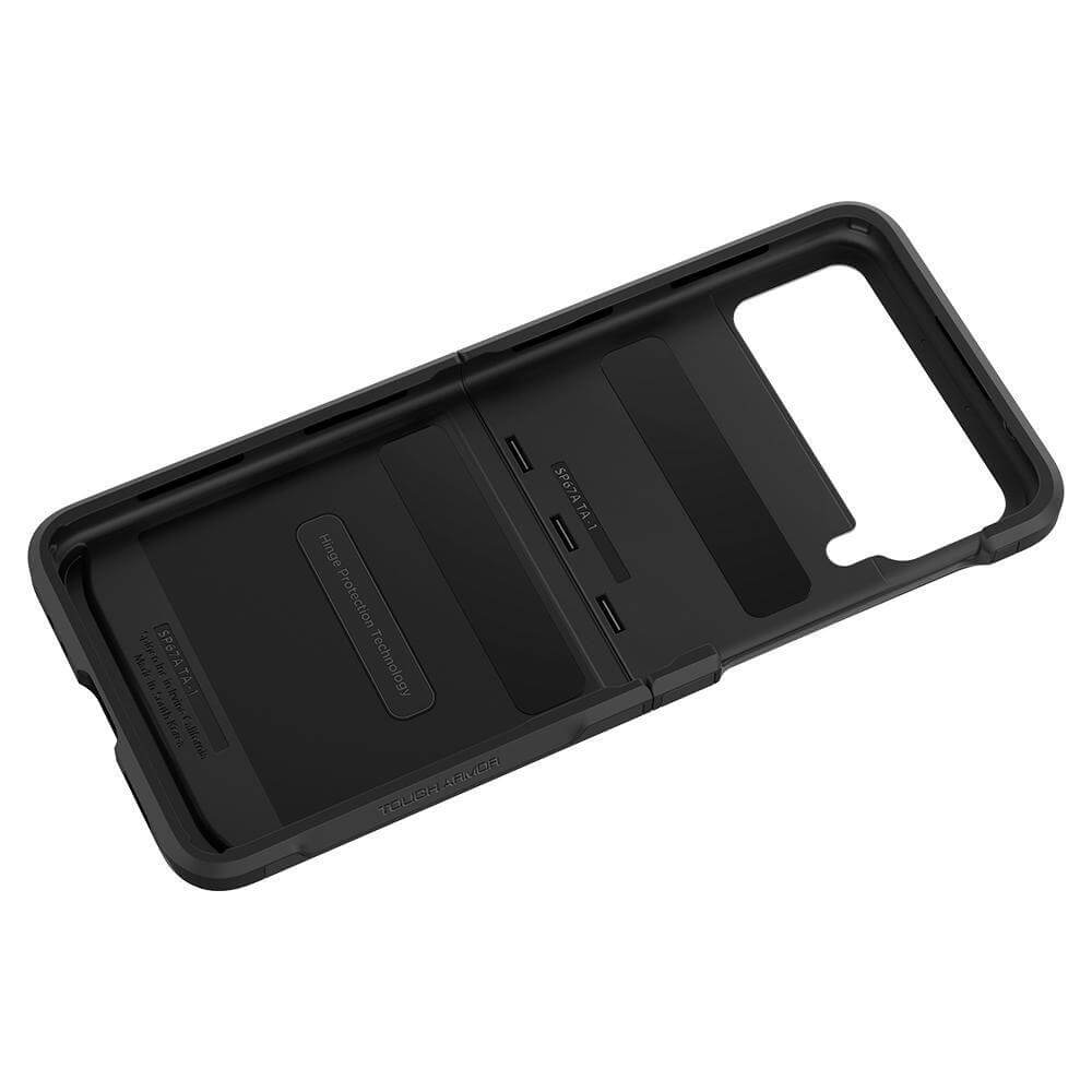 Противоударен Калъф за Samsung Z Flip 3, Spigen Tough Armor Case, Черен (10)