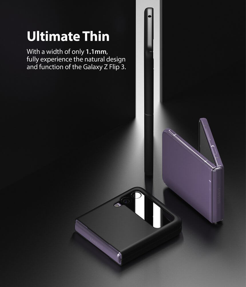 Тънък Противоударен Калъф за Samsung Z Flip 3, Ringke Slim Case, Черен (4)