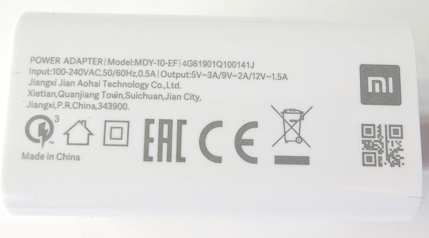 Оригинално Бързо Зарядно, Xiaomi 220v-18W Fast Charger MDY-10-EF, Бял (Bulk) (2)