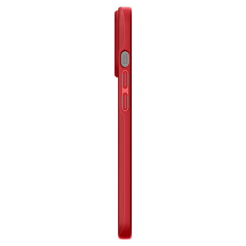 Противоударен Калъф за iPhone 13 Pro, Spigen Thin Fit Case, Червен (5)