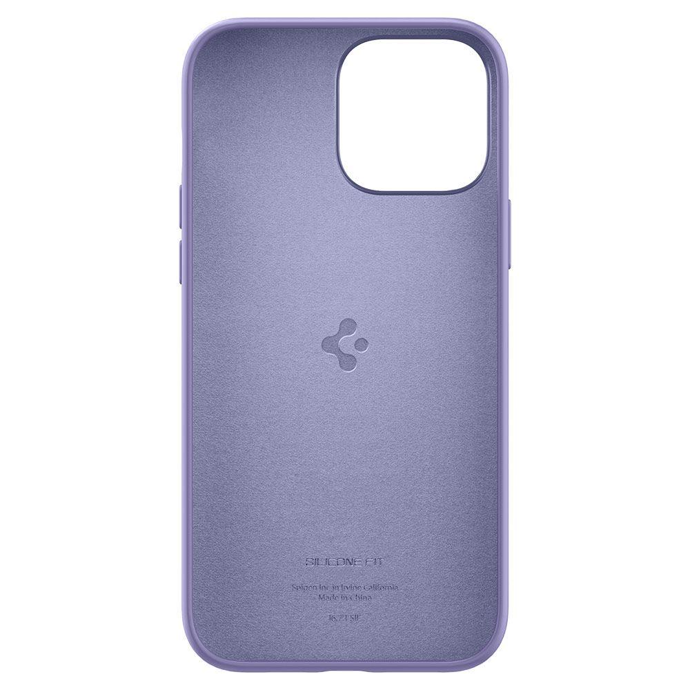 Матов Силиконов Калъф за iPhone 13 Pro, Spigen Silicone Fit Case, Лилав (3)