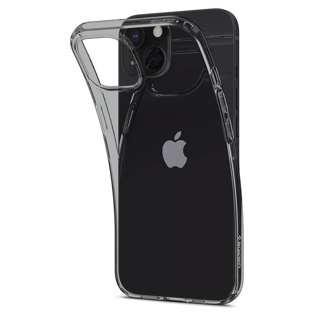 Противоударен Силиконов Калъф за iPhone 13 Mini, Spigen Liquid Crystal Case, Черен