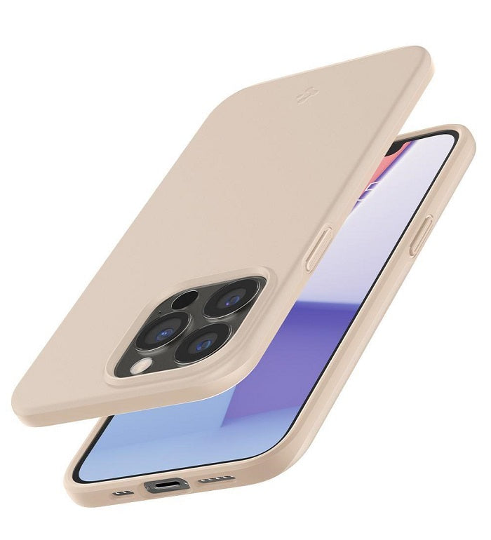 Противоударен Калъф за iPhone 13 Pro, Spigen Thin Fit Case, Бежов (4)