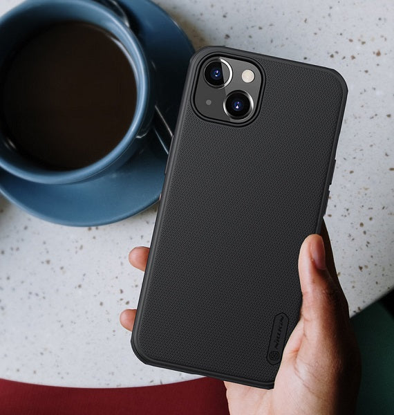 Калъф с Поставка за iPhone 13, Nillkin Super Frosted Case, Черен (6)