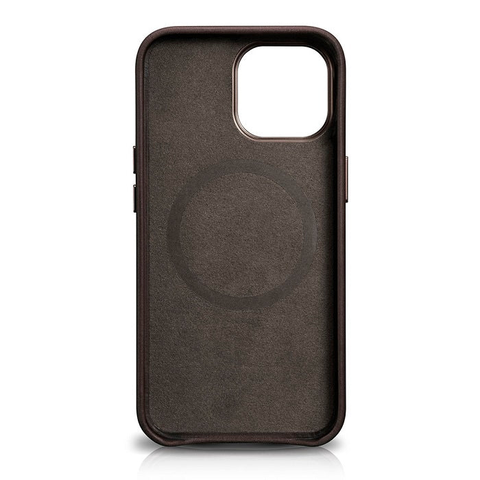 Magsafe Калъф от Естествена Кожа за iPhone 13 Pro Max, iCarer Leather Case, Кафяв (2)