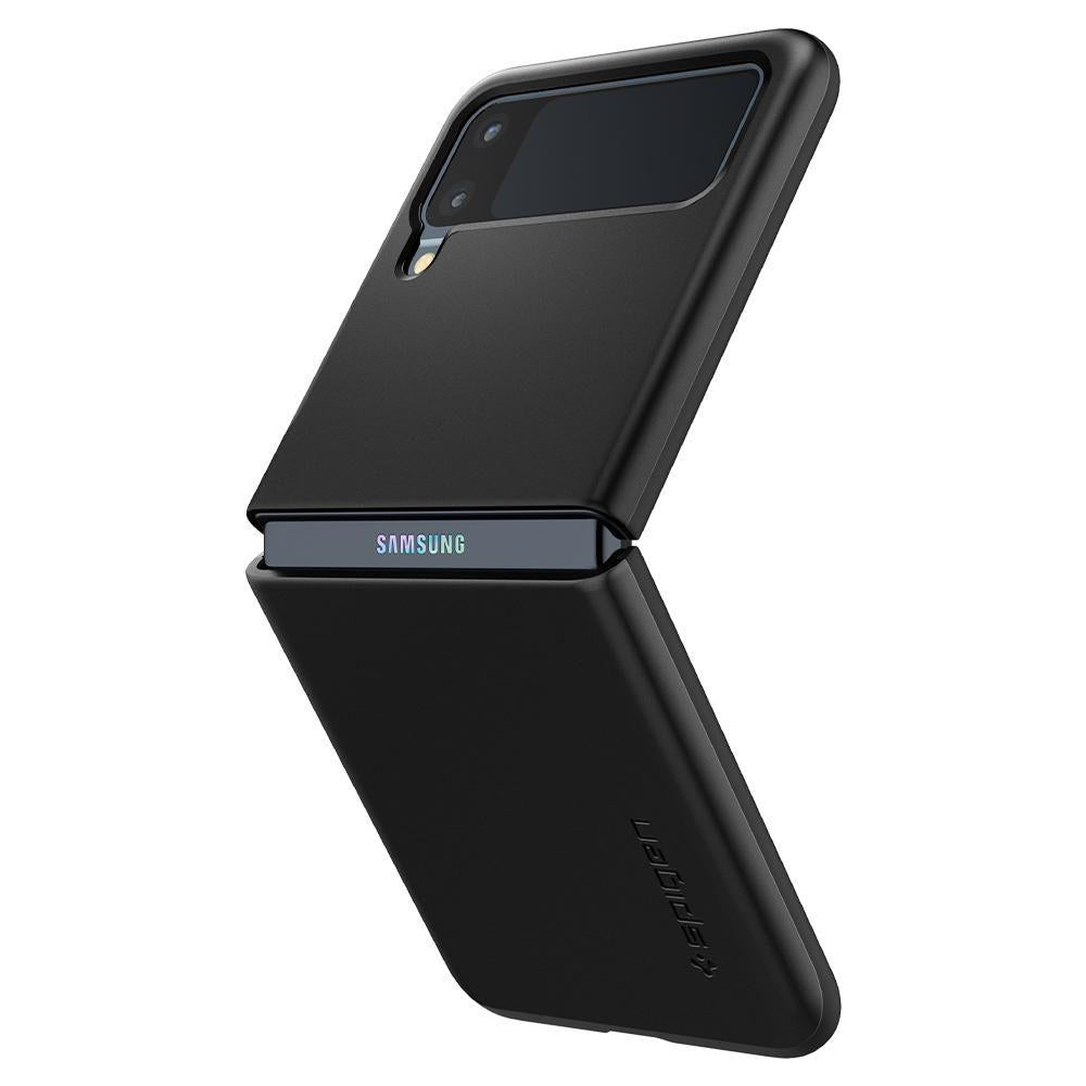 Противоударен Калъф за Samsung Z Flip 3, Spigen Thin Fit Case, Черен