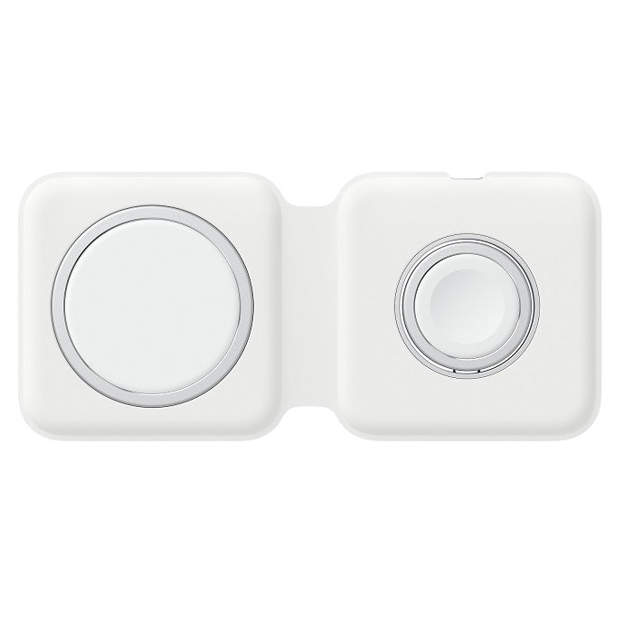 Двойно Безжично Зарядно Apple за iPhone и Watch, Magsafe Duo Charger, Бял (5)