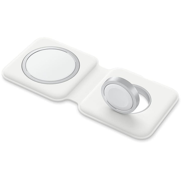 Двойно Безжично Зарядно Apple за iPhone и Watch, Magsafe Duo Charger, Бял