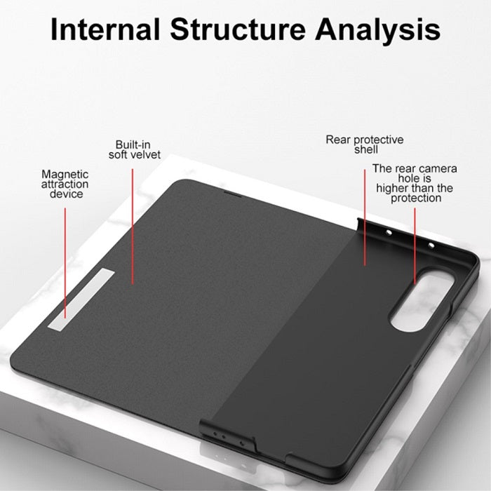Луксозен Калъф за Samsung Z Fold 3, GKK Painting Carbon Case, Черен (2)