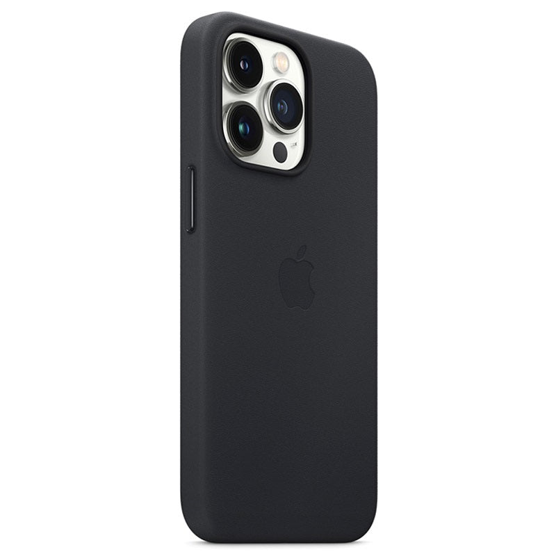 Оригинален Кожен Калъф за Apple iPhone 13 Pro Max, Leather Magsafe Case MM1R3ZM/A, Черен (2)