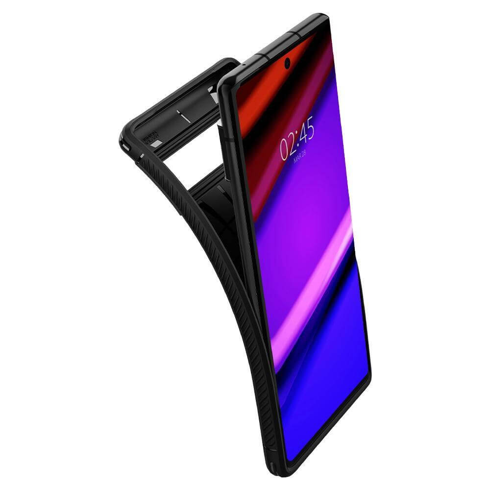 Противоударен Силиконов Калъф за Google Pixel 6 Pro, Spigen Rugged Armor Case, Черен (5)