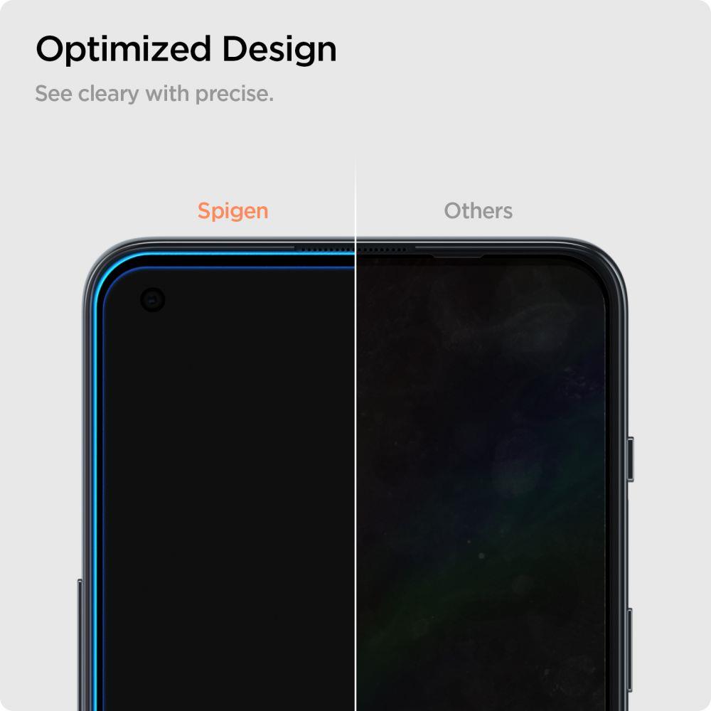 Стъклен Протектор за Oneplus Nord 2/ CE, Spigen Slim HD 5D Glass, Прозрачен (5)