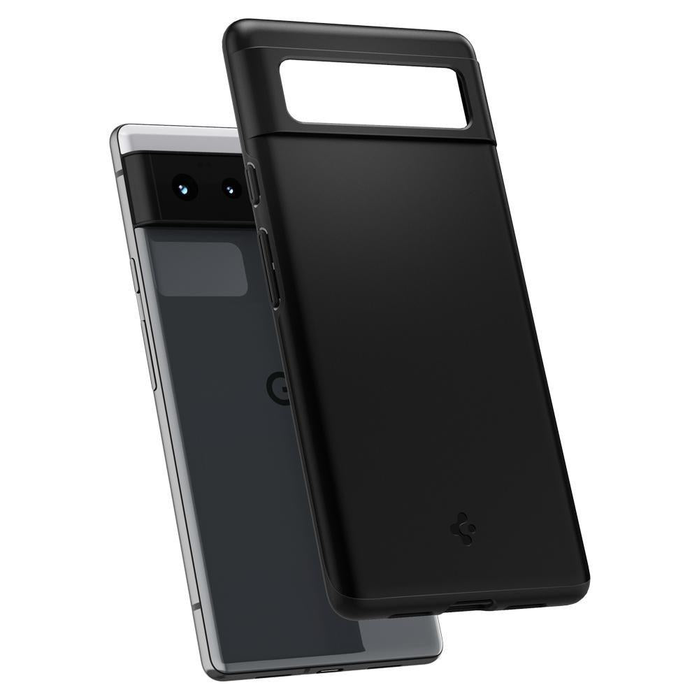 Противоударен Калъф за Google Pixel 6, Spigen Thin Fit Case, Черен (4)