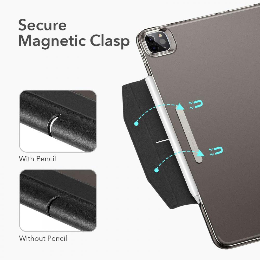Калъф с Протектор за iPad Pro 12.9" 2022-2018, ESR TriFold Case&Glass, Черен (5)