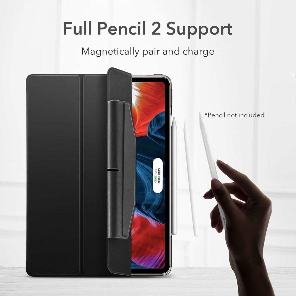 Калъф с Протектор за iPad Pro 12.9" 2022-2018, ESR TriFold Case&Glass, Черен (2)