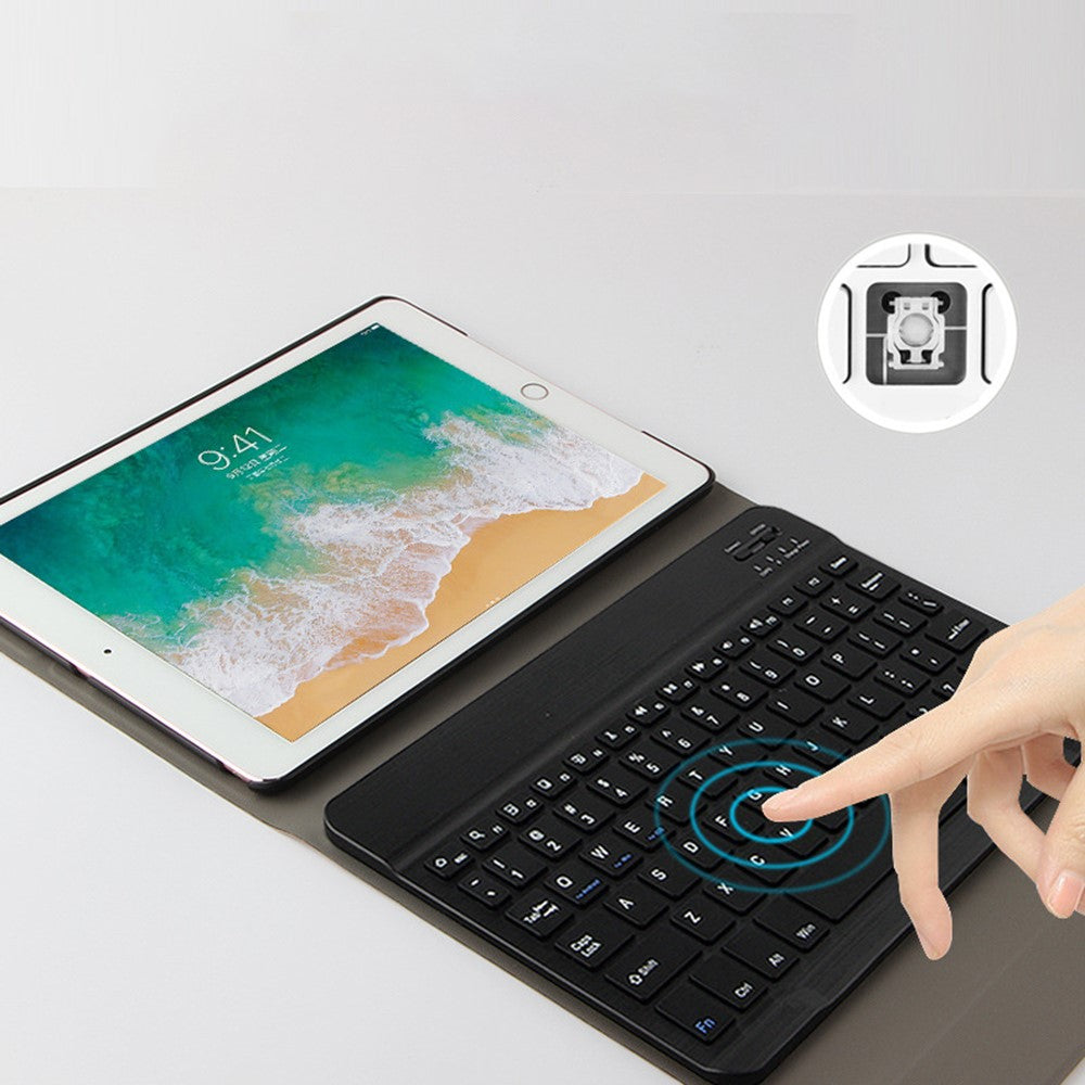 Калъф с Клавиатура за iPad 9/ 8/ 7 10.2", Bluetooth Keyboard Case, Черен (4)