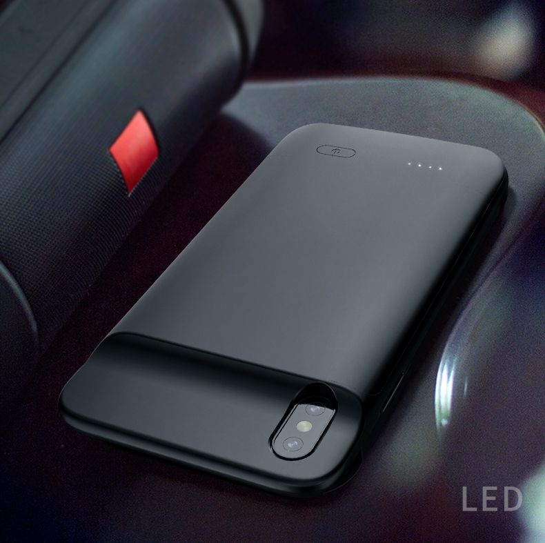 Калъф Батерия за iPhone XS/X, Tech-Protect Power Bank Case, Черен (4)