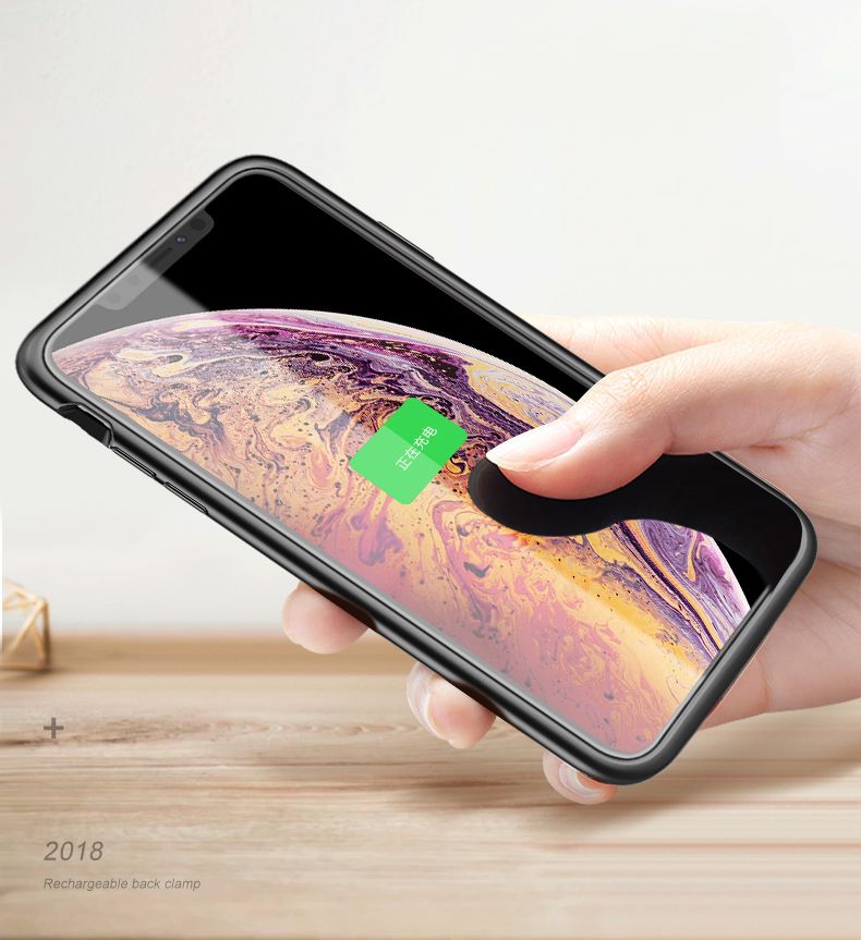 Калъф Батерия за iPhone XS/X, Tech-Protect Power Bank Case, Черен (3)