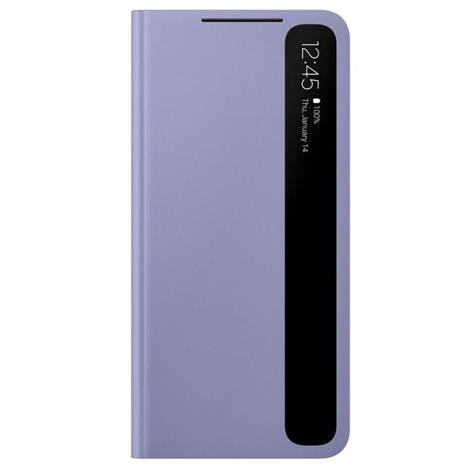 Оригинален Активен Калъф за Samsung S21 Clear View Cover Book Case EF-ZG991CVE, Лилав