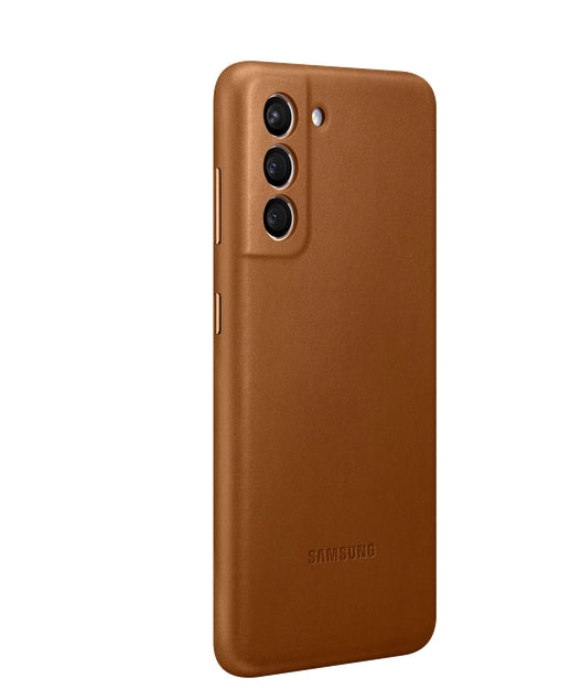 Оригинален Кожен Калъф за Samsung S21, Leather Cover Case EF-VG991LAE, Кафяв