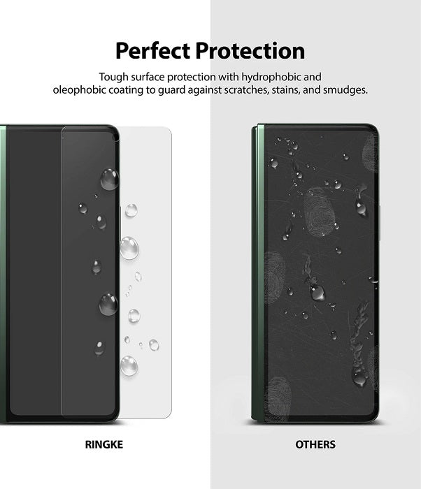 Комплект Протектори за Samsung Galaxy Z Fold 3, Ringke Defender Glass, Прозрачен (3)