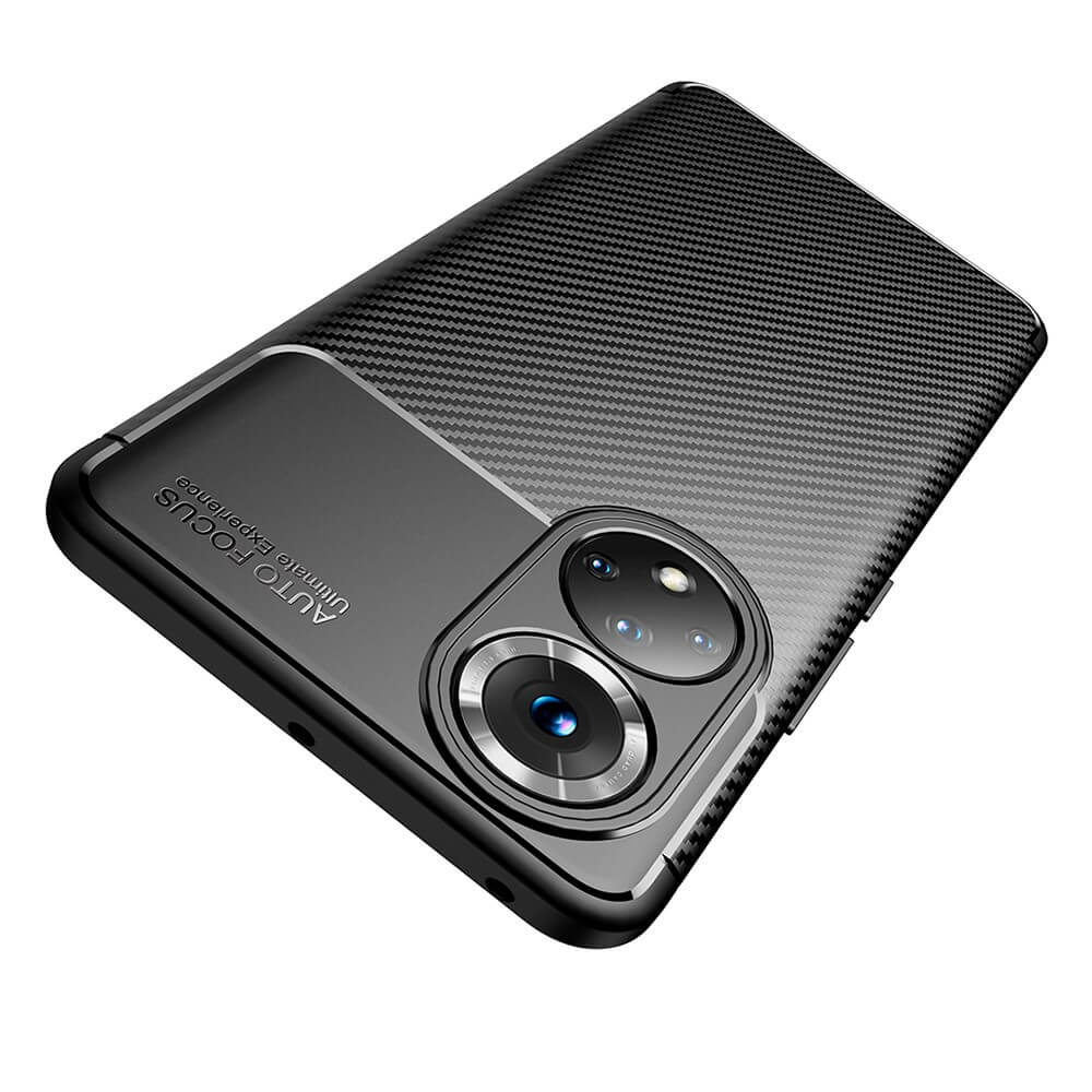 Силиконов Калъф за Huawei Nova 9, New Carbon Case, Черен (6)