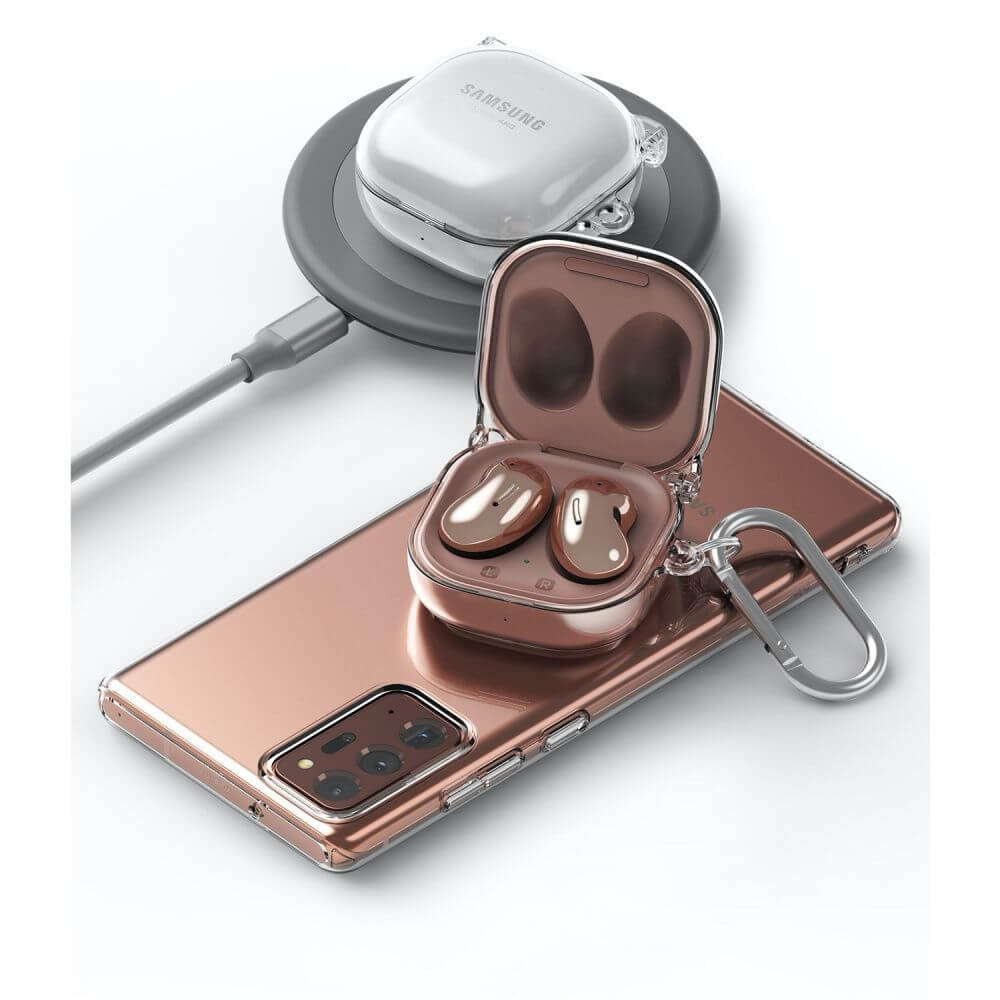 Калъф за Samsung Galaxy Buds 2/ Pro/ Live/ FE, Ringke Hinge Case, Прозрачен (4)