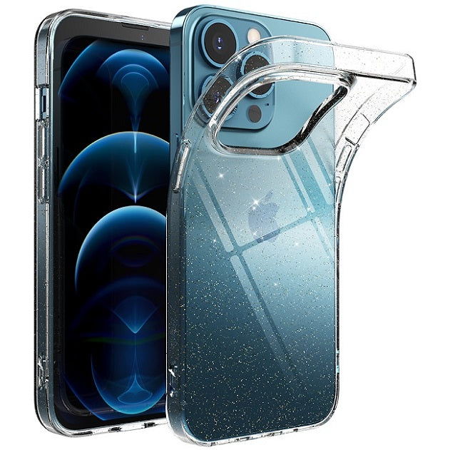 Противоударен Блестящ Калъф за iPhone 13 Pro, Ringke Air Glitter Case, Прозрачен (2)