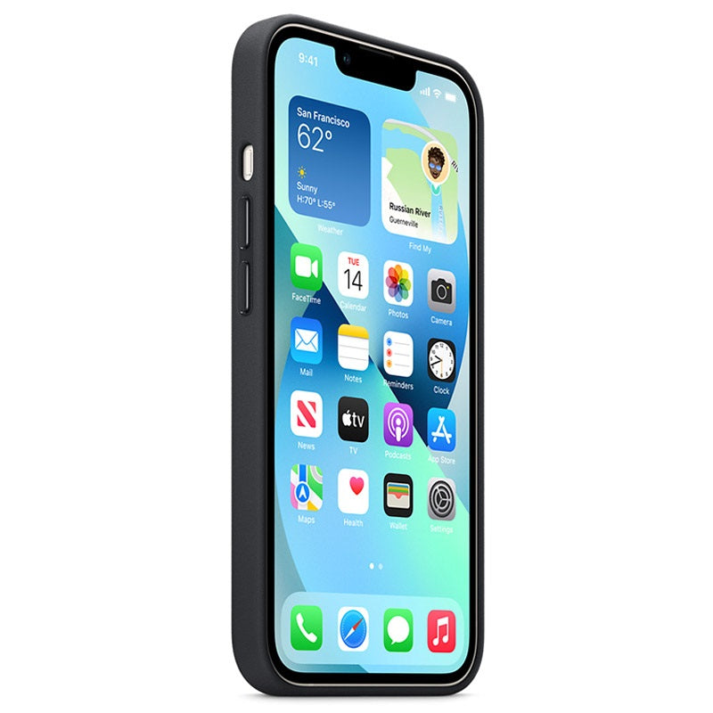Оригинален Кожен Калъф за Apple iPhone 13, Leather Magsafe Case MM183ZM/A, Черен (3)