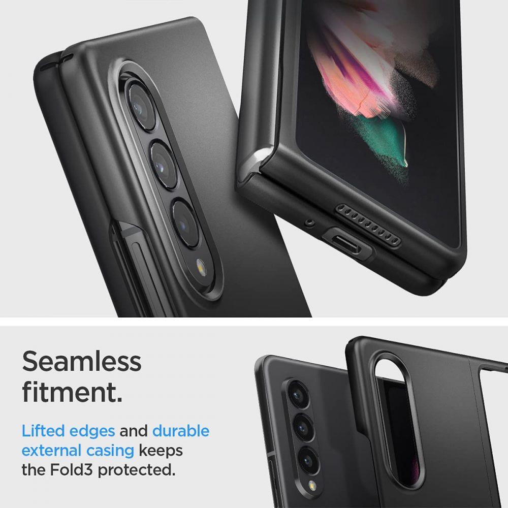 Тънък Калъф за Samsung Z Fold 3, Spigen Airskin Case, Черен (5)