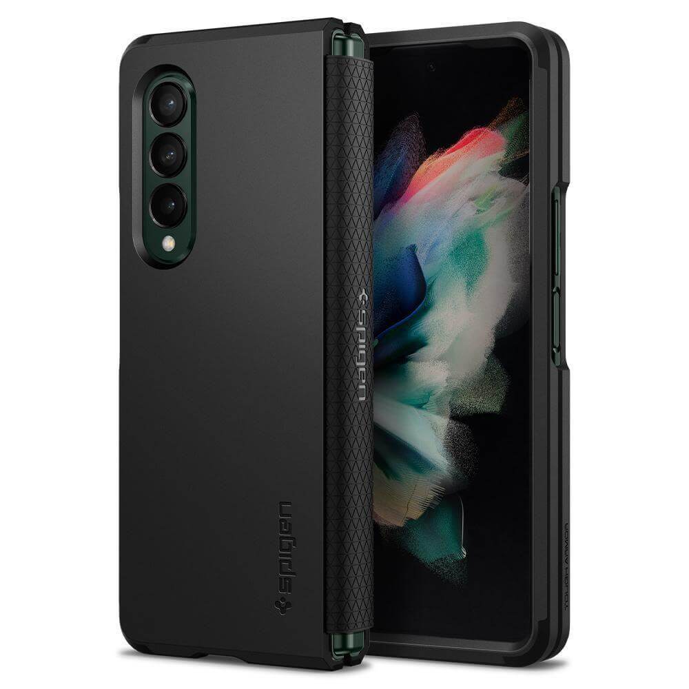 Противоударен Калъф за Samsung Z Fold 3, Spigen Tough Armor Case, Черен (2)