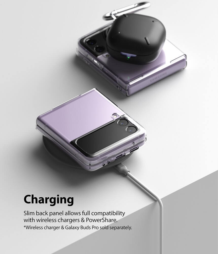 Поликарбонатен Калъф за Samsung Z Flip 3, Ringke Ultra-Thin Case, Прозрачен (6)