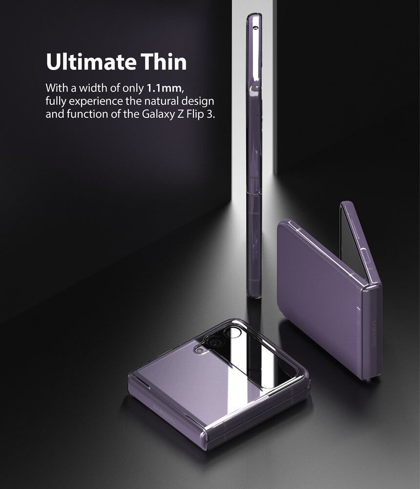 Поликарбонатен Калъф за Samsung Z Flip 3, Ringke Ultra-Thin Case, Прозрачен (5)
