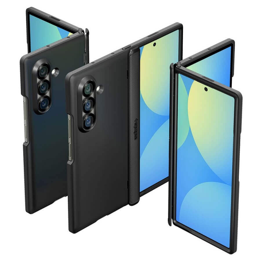 Magsafe Калъф с Предпазител за Samsung Z Fold 7, Spigen Slim Armor Pro Case, Черен (5)