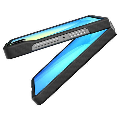Тънък Карбонов Калъф за Samsung Z Flip 7, Spigen AirSkin Aramid Case, Черен (10)