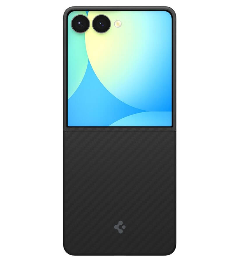 Тънък Карбонов Калъф за Samsung Z Flip 7, Spigen AirSkin Aramid Case, Черен (2)