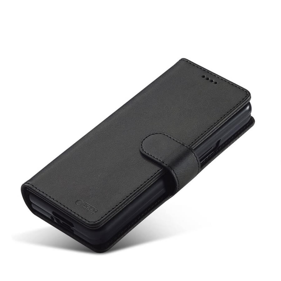 Кожен Калъф с Джобове за Samsung Z Fold 7, Tech-Protect Wallet Book Case, Черен (3)