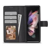 Кожен Калъф с Джобове за Samsung Z Fold 7, Tech-Protect Wallet Book Case, Черен (5)