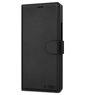 Кожен Калъф с Джобове за Samsung Z Fold 7, Tech-Protect Wallet Book Case, Черен