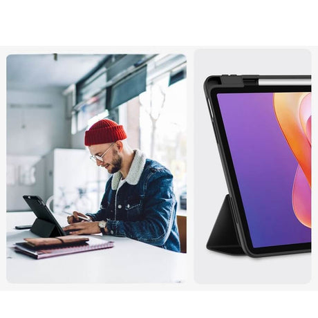 Защитен Калъф за Xiaomi Redmi Pad 2 11" 2025, Tech-Protect Trifold Slim Pen Case, Черен (8)